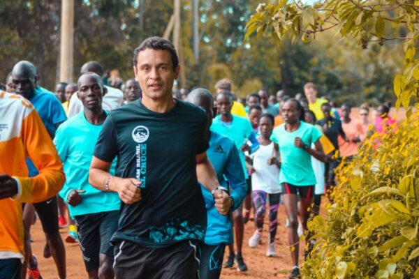 Marcelo at the start of the local fartlek session.