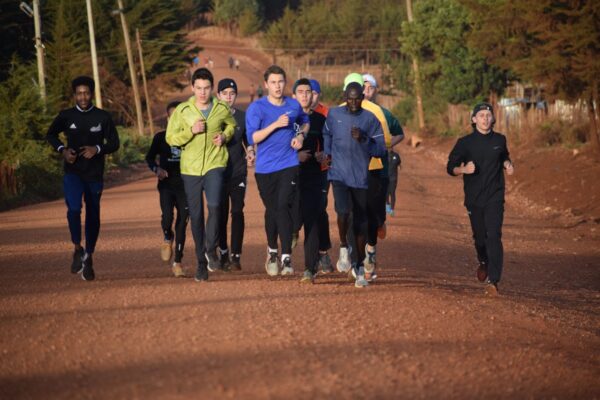 Young athletes training in Kenya