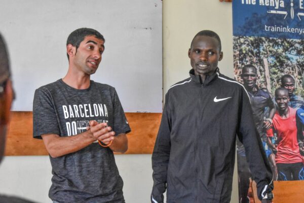 Marc Roig with Kenyan Athlete