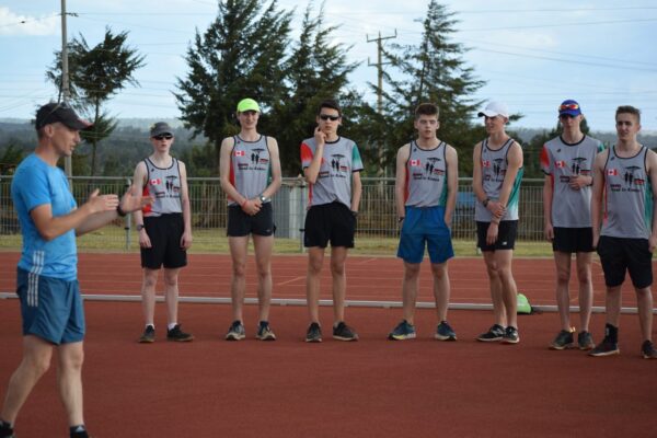 Coach Hugo teaching drills to Riversdale School athletes