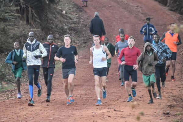 Running with local Kenyans