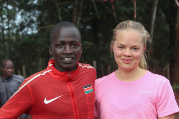 KE guest with local Kenyan athlete