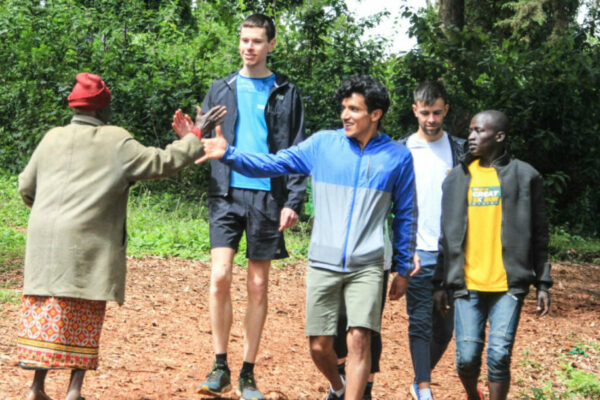 meeting locals in Kenya