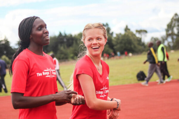 KE Run guide - caroline with guest at the track