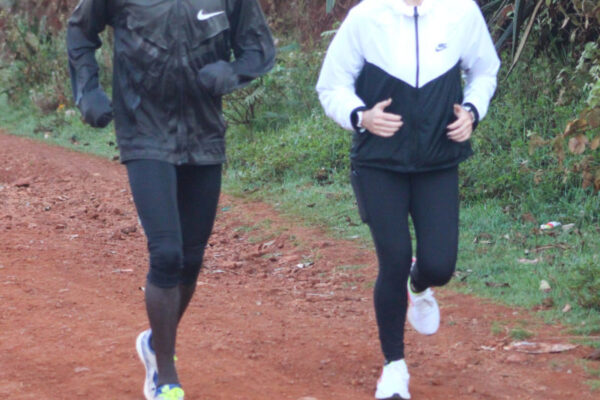 KE guest Nina running with local Kenyan Pacer