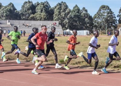 Running alongside Eliud Kipchoge