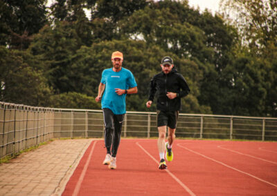 Gavin Smith and Matt Bergin running in Kenya