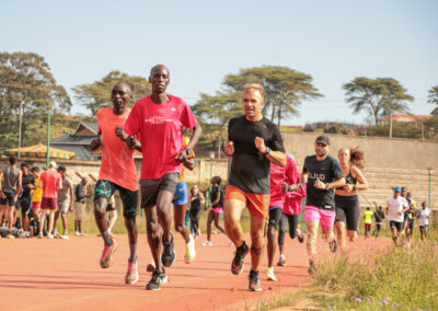 Training at Kipchoge Keino track