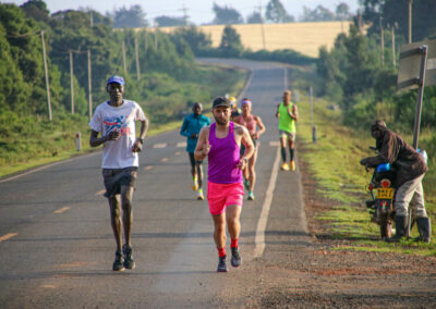 Long run on Moiben Road in Kenya