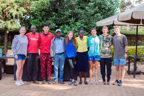 KE Guests with Tokyo Marathon winner Helah Kiprop and coach David Marus