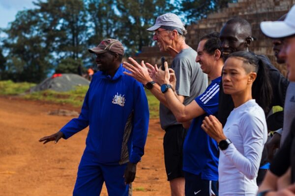 Watching elite runners at Kamariny Track