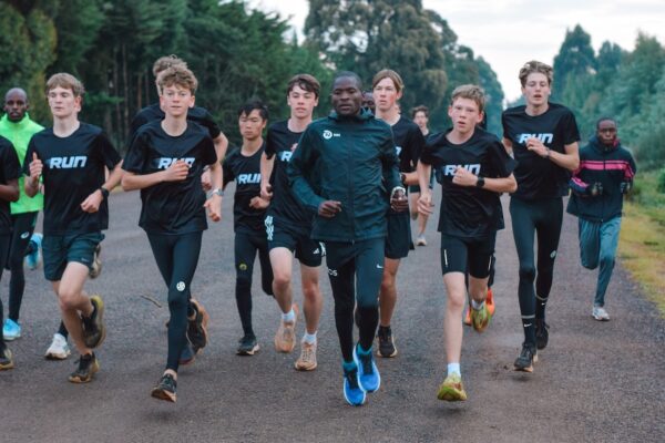 Morning run with Abel Kirui
